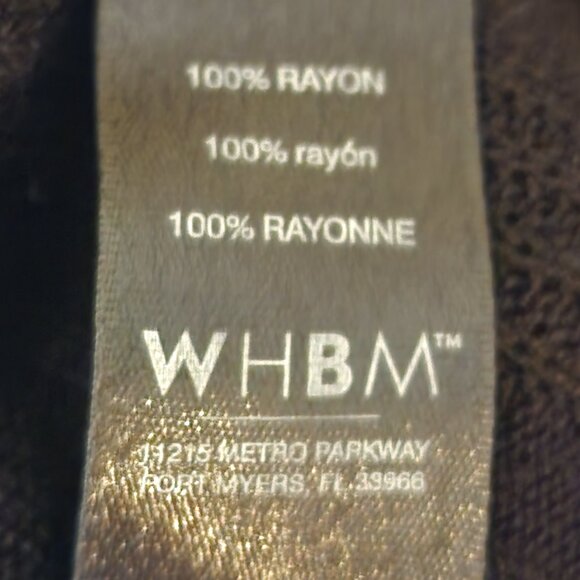 WHBM Black Draped Cardigan – Lightweight & Chic, Size M - Picture 5 of 5